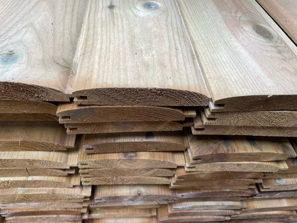 Tanalised T&G Scandinavian Redwood Loglap EX 125 x 25mm