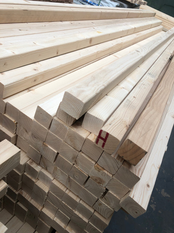 Untreated Ungraded Sawn Carcassing 47mm x 50mm (EX 2X2)