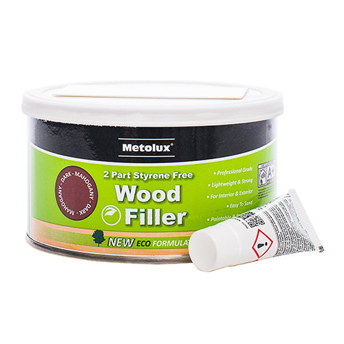 Metolux 2 Part Styrene Free Wood Filler - White - 275ml