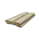 Tanalised T&G Scandinavian Redwood Double Shadowgap Slatwall Cladding EX 100 x 25mm