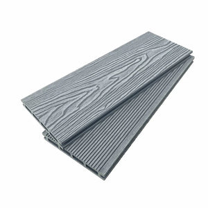 3.6m Woodgrain Effect Reversible Composite Decking Board - Silver Grey