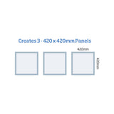 Cheshire Mouldings White Primed Wall Panel Kit 420mm x 420mm (MWPKT-1)
