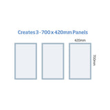 Cheshire Mouldings White Primed Wall Panel Kit 700mm x 700mm (MWPKT-2)