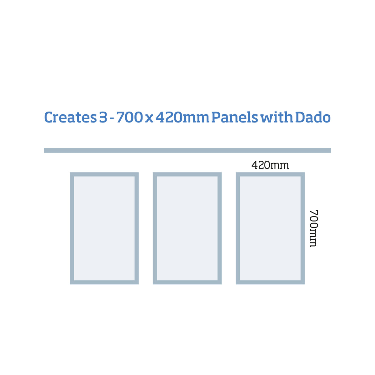 Cheshire Mouldings White Primed Wall Panel And Dado Kit 700mm x 420mm ...