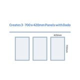 Cheshire Mouldings White Primed Wall Panel And Dado Kit 700mm x 420mm (MWPKT-3)
