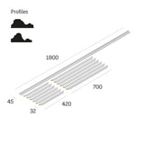 Cheshire Mouldings White Primed Wall Panel And Dado Kit 700mm x 420mm (MWPKT-3)