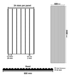 Oak Reeded Flexible Wall Panel - 240cm x 60cm