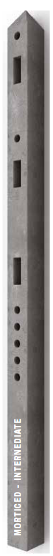 Multi Holed Morticed Concrete Post 8'