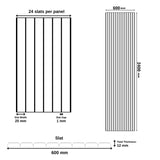 Oak Slat Flexible Wall Panel - 240cm x 60cm