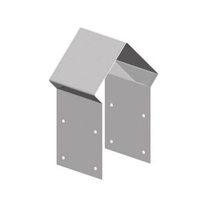 Galvanised Birdmouth Post Strap - 4" x 4"