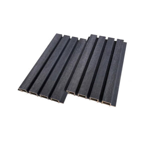 2.5m Composite Slatted Wall Cladding Board - Anthracite