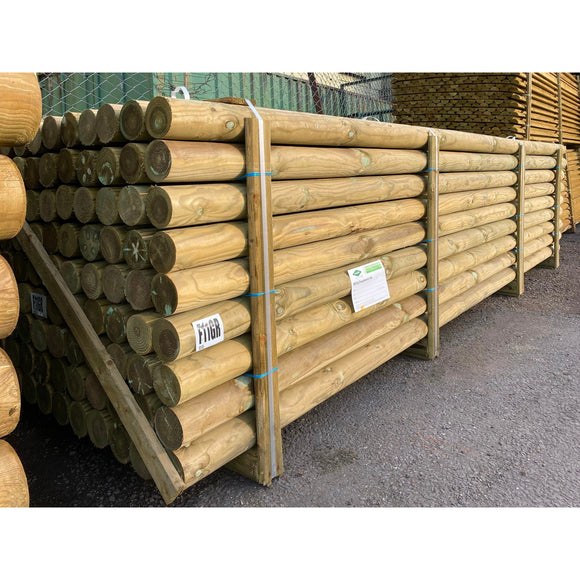 Repourpose Round Posts Treated Round Post 100mm x 3.66m – Cleveland Timber