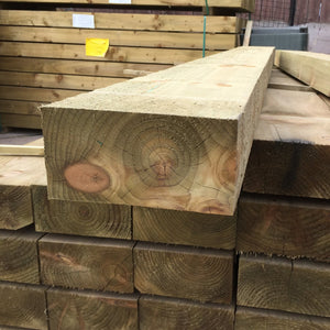 New Green Treated Softwood Railway Sleepers 200mm x 100mm x 2.4m