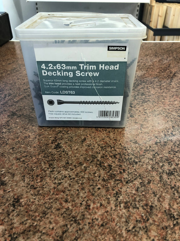 Simpson Trim Head Decking Screw (4.2x63mm) 400qty