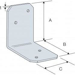 Simpson Strong-Tie Angle Tie Bracket 38x50x35