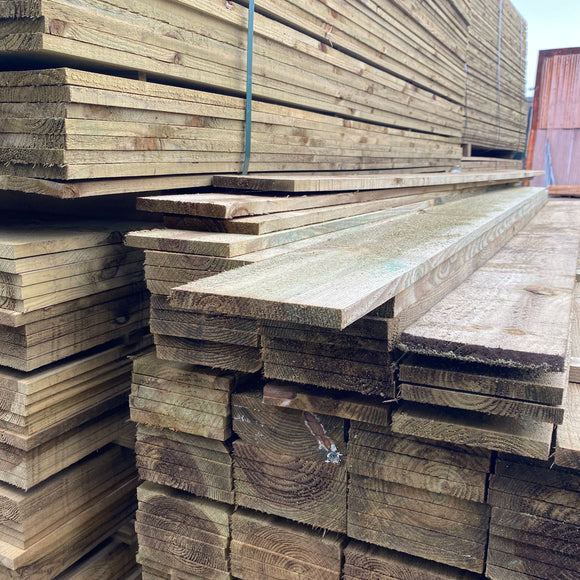 Treated Fence Boards 16mm x 150mm x 2.4m