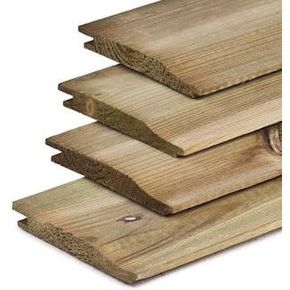 Tanalised T&G Scandinavian Redwood Shiplap EX 125 x 19mm x 5.1m
