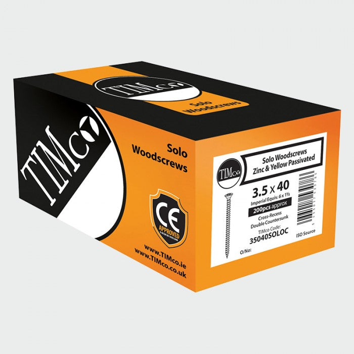 Solo Zinc & Yellow Passivated Wood Screws – Cleveland Timber
